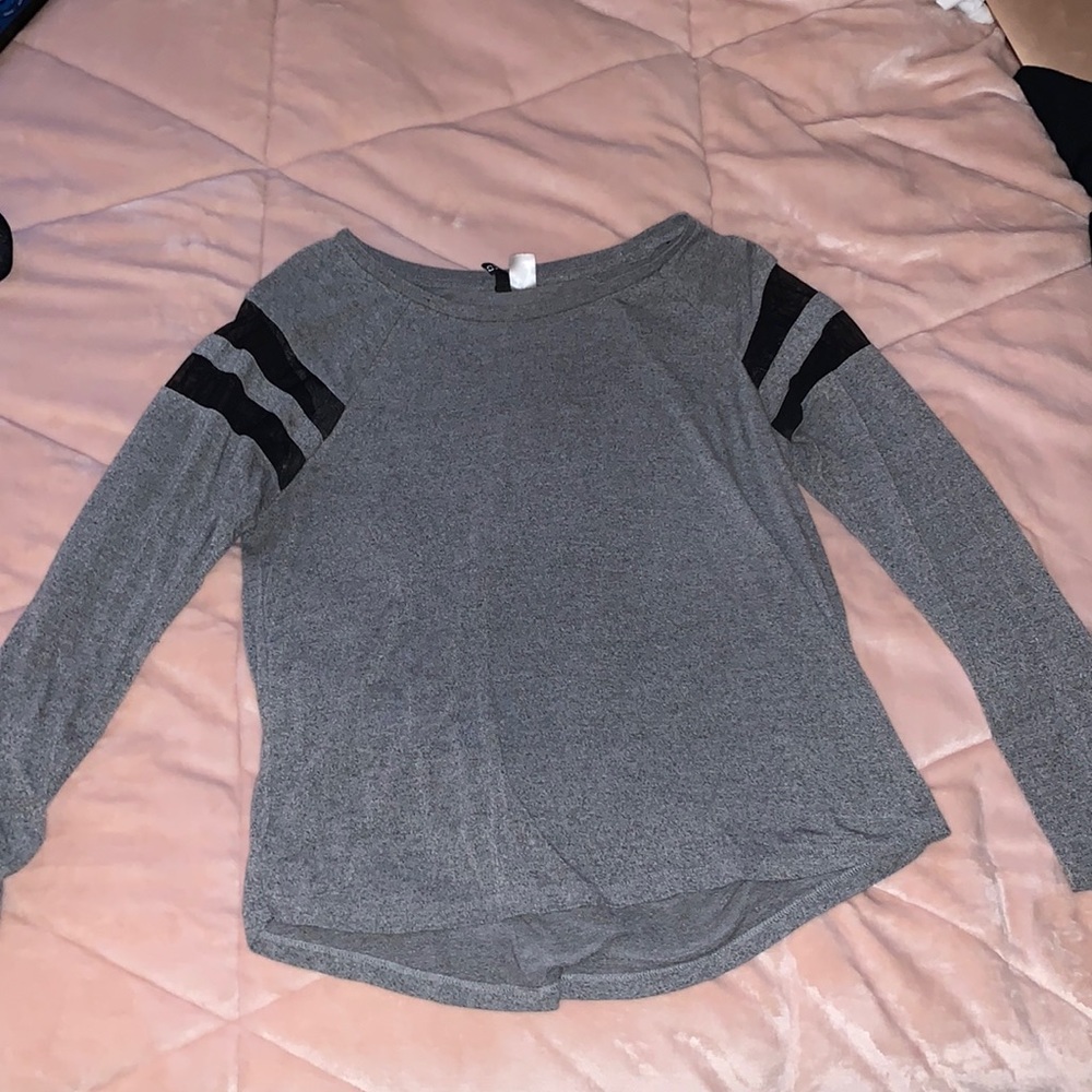 Divided Gray Long Sleeve T-Shirt